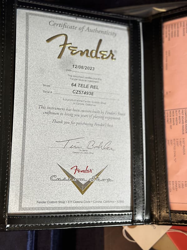 Fender Custom Shop '64 Reissue Telecaster Relic